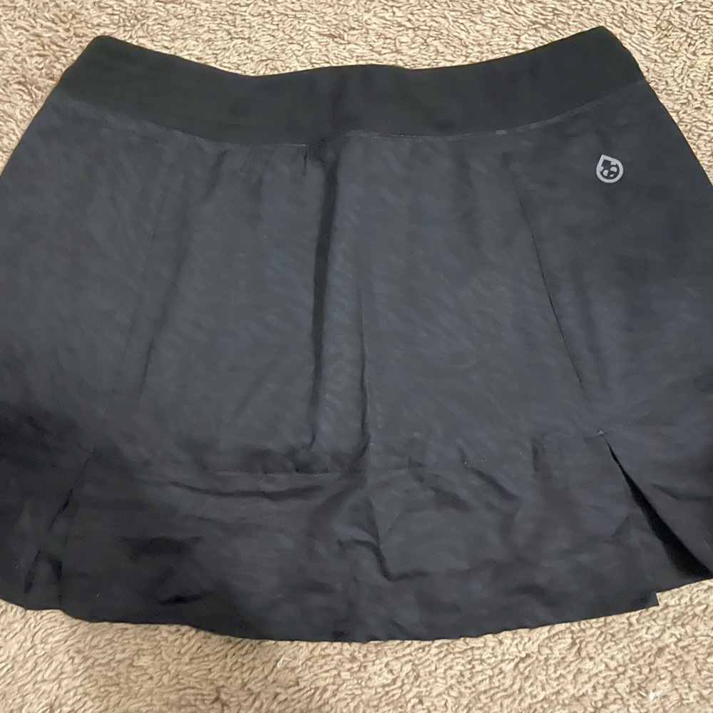 Black zebra print golf skirt